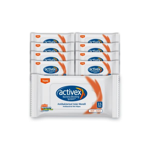 Activex Islak Havlu Aktif 9 Adet Cep Boy Islak Havlu 135 Yaprak