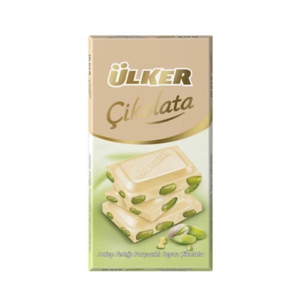 Ülker Çik.Fıstık Parç.Beyaz Tablet 77 Gr