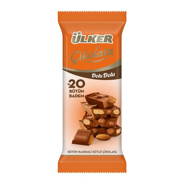 Ülker Çikolata Dolu Dolu Bademli Tablet 50 Gr