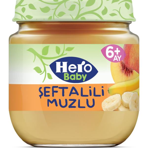 Herobaby Şeftalili Muzlu Kavanoz Maması 125 Gr