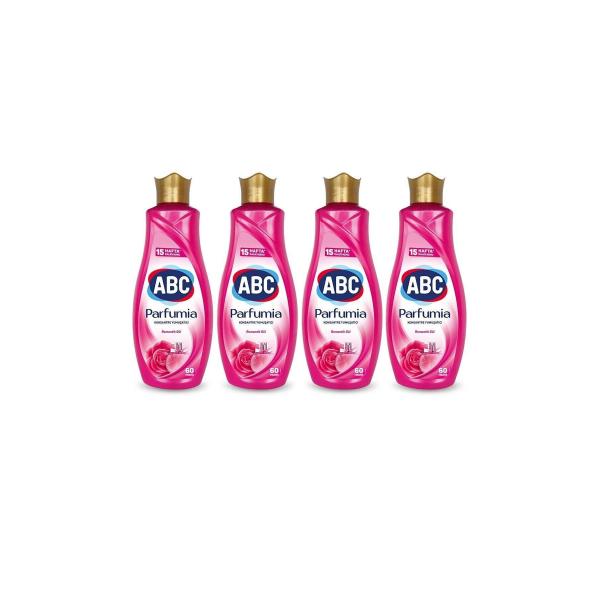 ABC Parfumia Romantik Gül Konsantre Yumuşatıcı 1440 ml 4'lü Seti