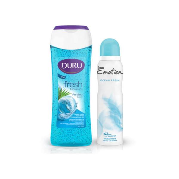 Duru Okyanus Esintisi Duş Jeli 250 ml  Emotion Ocean Fresh Kadın Deodorant 150 ml