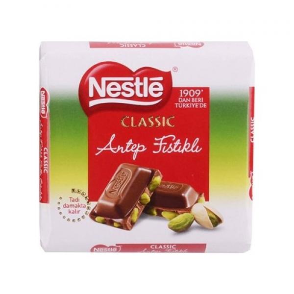 Nestle Classic Antep Fıstıklı Kare Çikolata 80 Gr