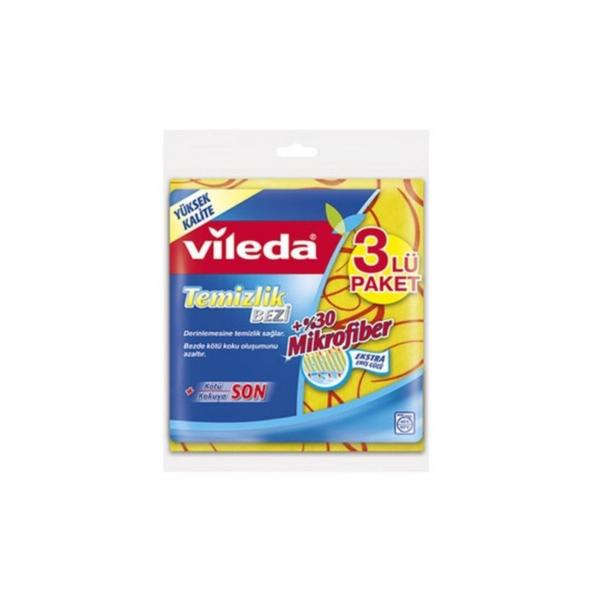 Vileda 30% Extra Mikrofiberli Temizlik Bezi 3 lü