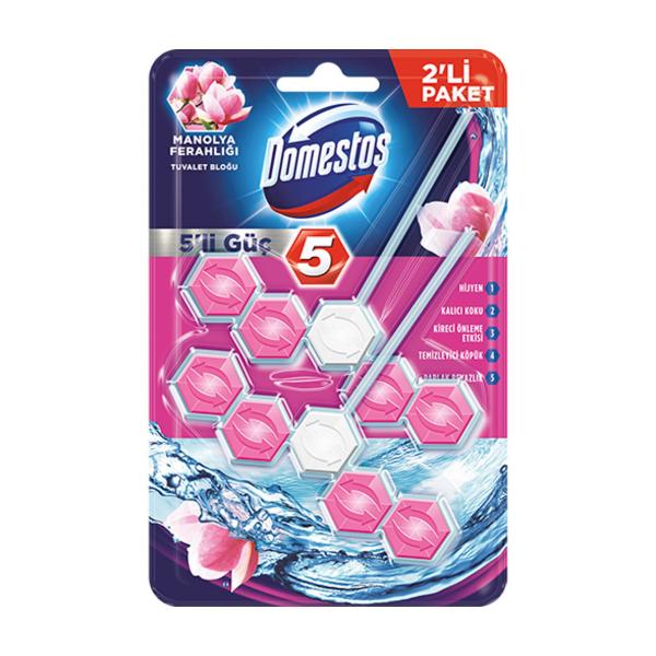 Domestos Wc Blok 5 Li Güç Manolya Duapac 2*55 Gr